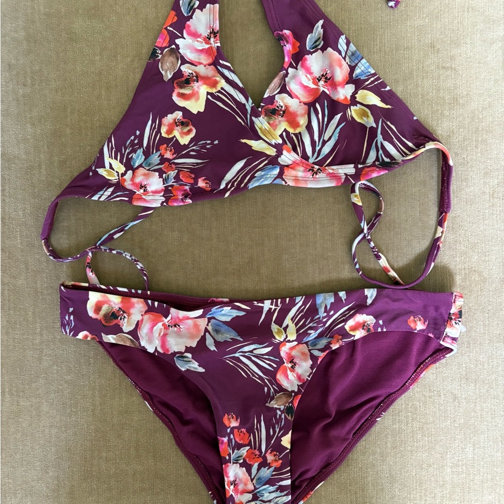 Floral Purple Bikini Set